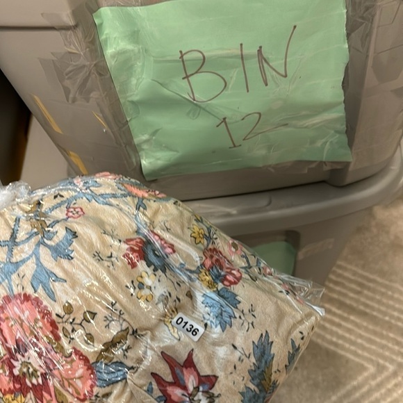 Sea New York Tess Smocked Puff Sleeve Brushed Floral Print Midi Dress Cream - Picture 14 of 16